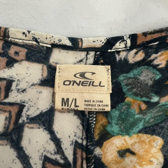 O’Neil Green Bohemian Boho Long Duster Open Front Cardigan Cover Up M/L - Picture 4 of 6